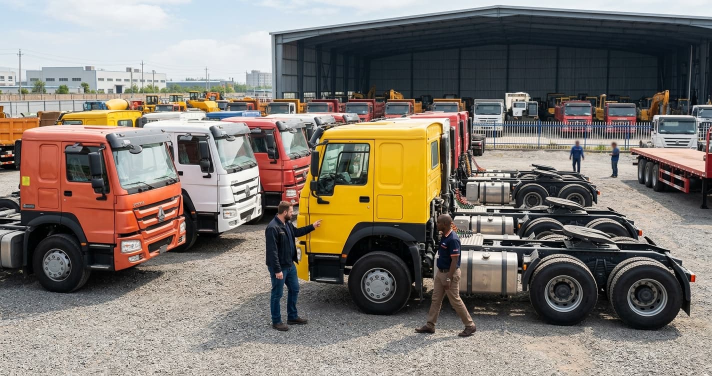 Customers selecting used HOWO trucks for sale in China (with pricing)