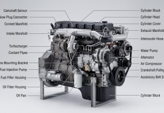 Engine of a Truck