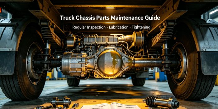 Genuine Shacman Truck Chassis Parts display