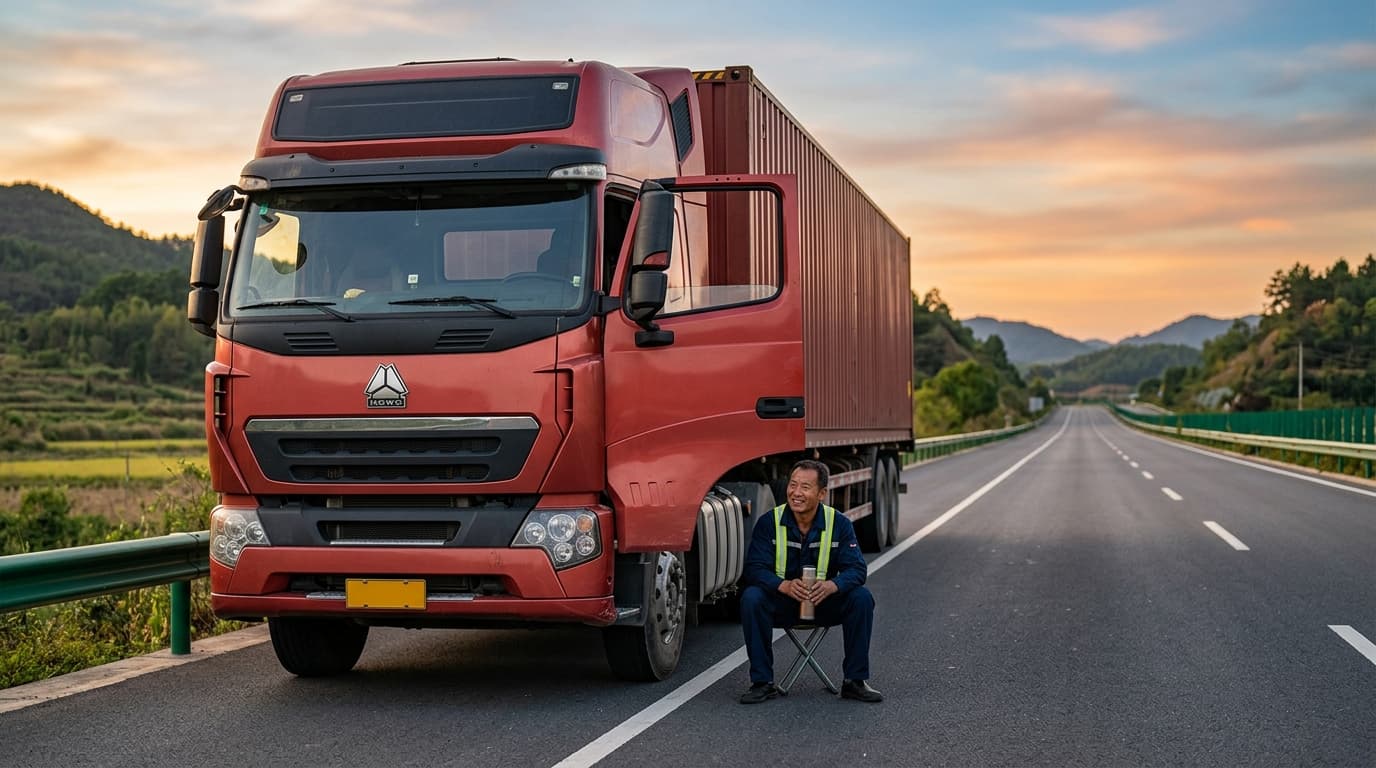 Truck and driver
