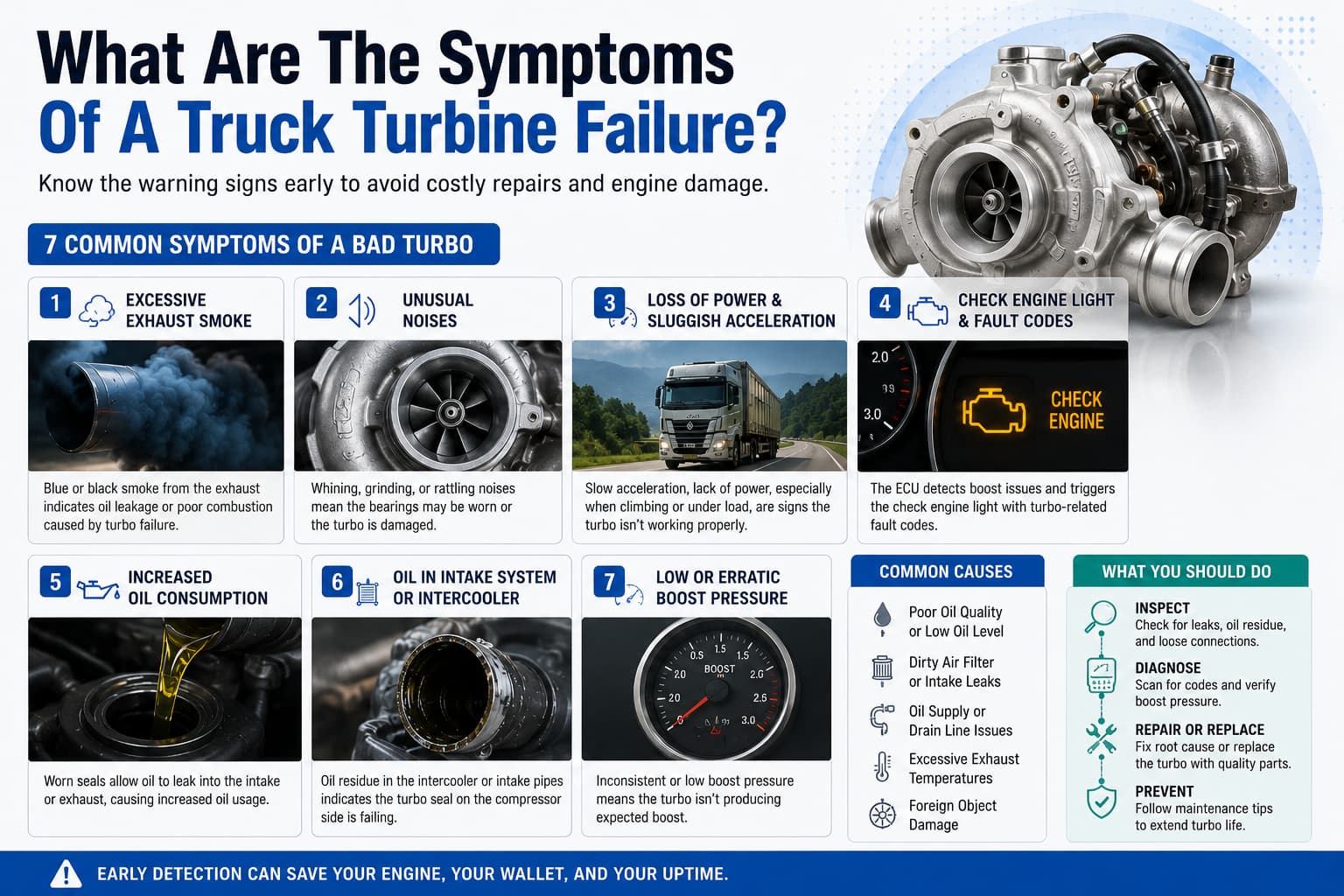 What Are The Symptoms Of A Truck Turbine Failure-parts