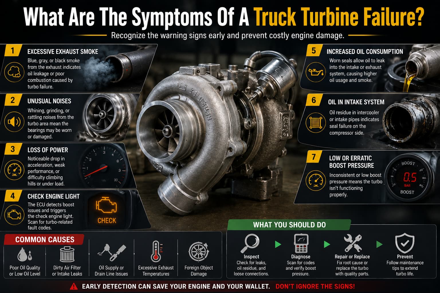 What Are The Symptoms Of A Truck Turbine Failure
