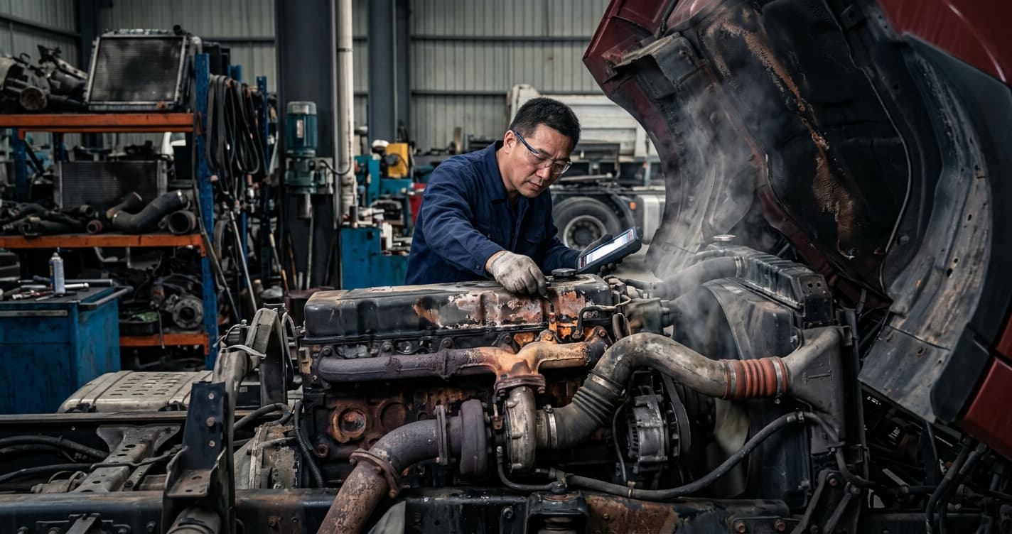 truck engine overheating-engine