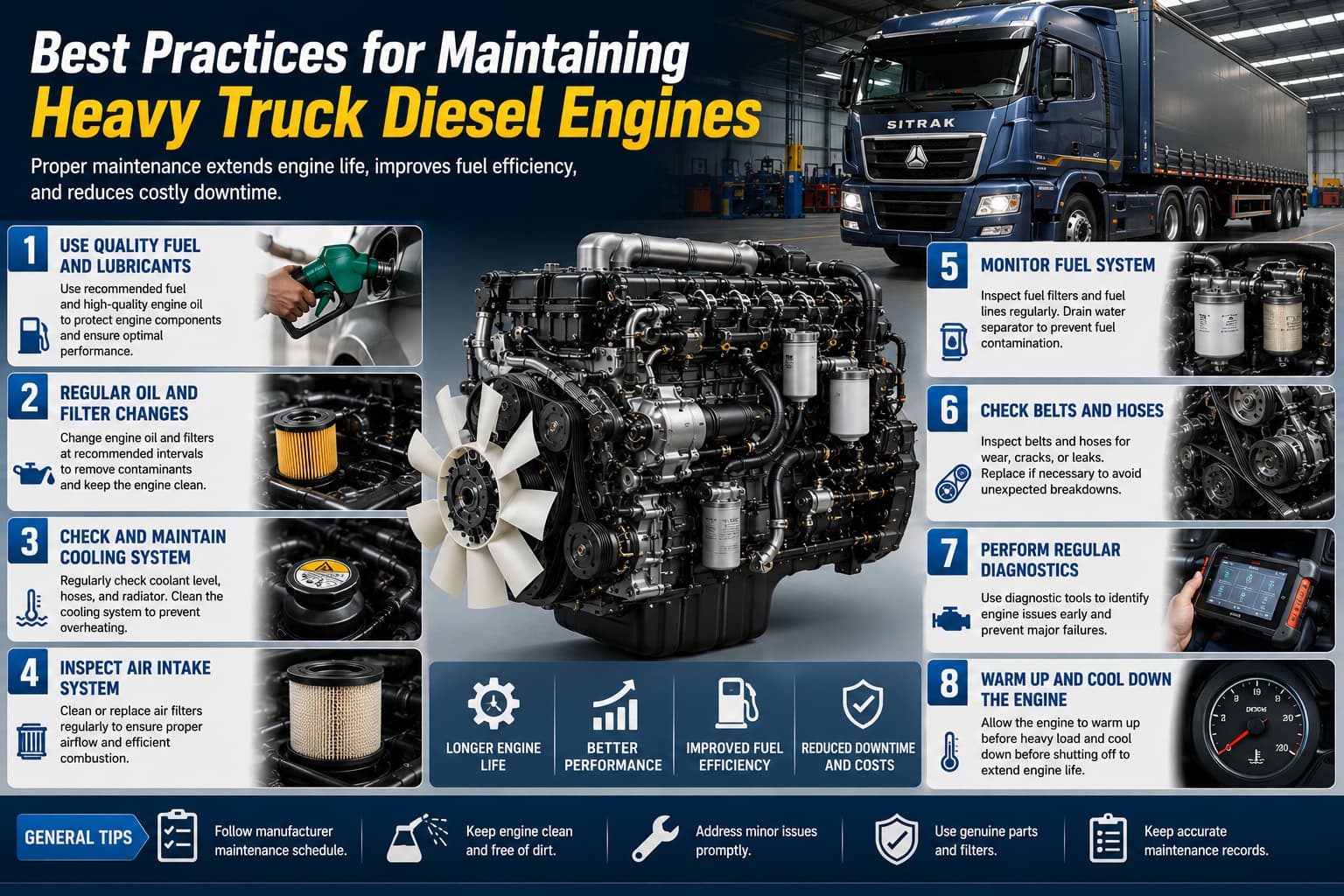 Best Practices for Maintaining Heavy Truck Diesel Engines