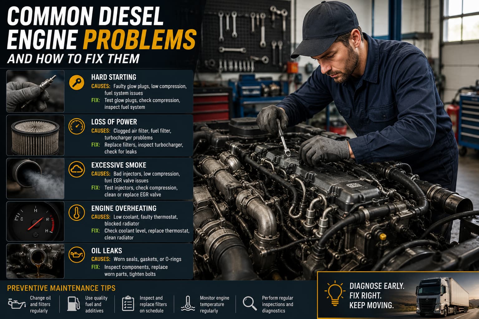 Common Diesel Engine Problems and How to Fix Them