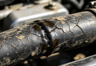 Damaged-Flexible-Fuel-Hose-with-Cracks