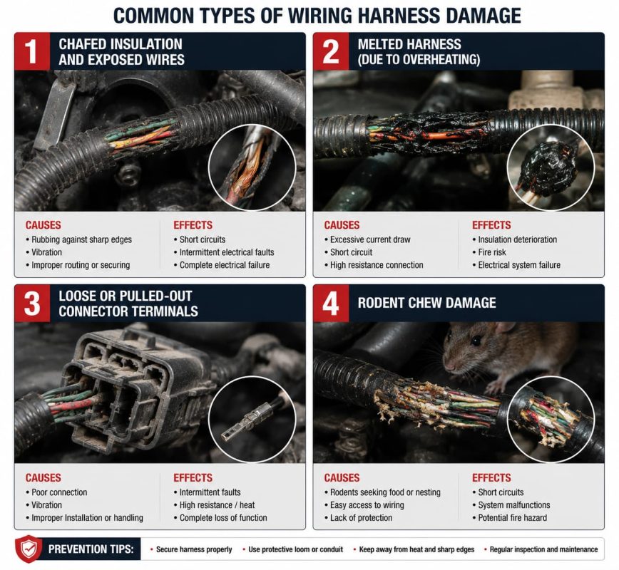 Various-Types-of-Wiring-Harness-Damage-Infographic