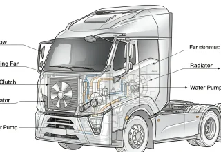 howo‑truck‑cooling‑system‑cutaway‑diagram‑fan‑clutch