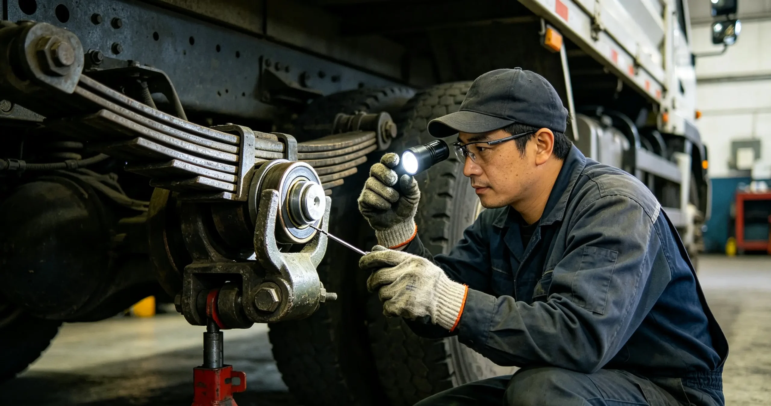 mechanic_inspecting_leaf_spring_bushing