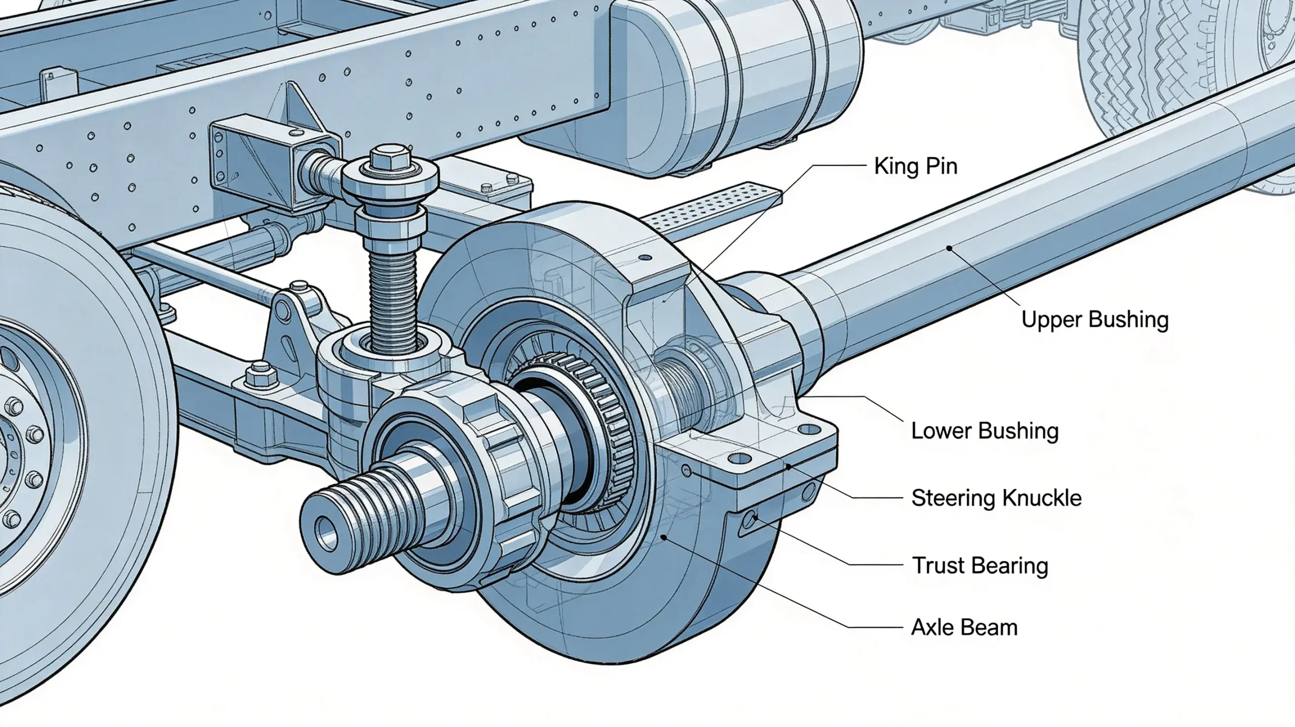 king-pin-bushing-structure
