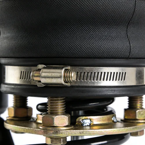 Close-up of heavy truck airbag shock absorber structure