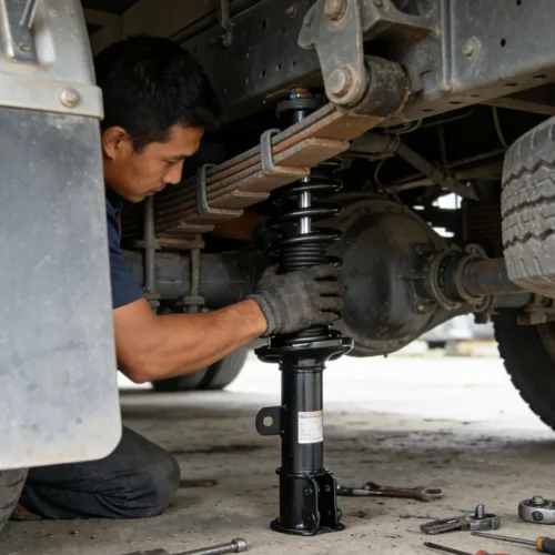 Installation effect of shock absorber