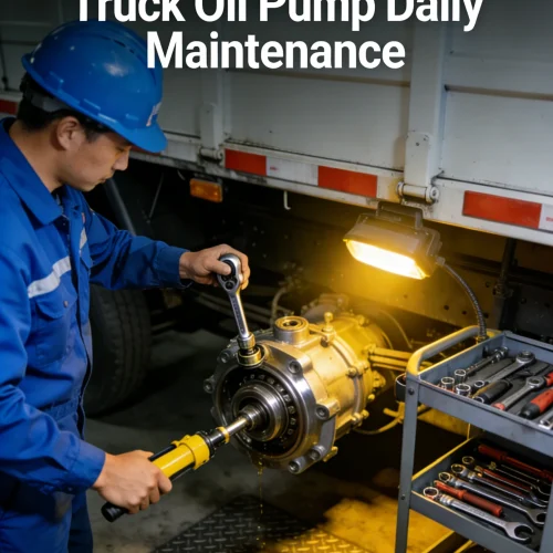 Truck Oil Pump Maintenance Scene